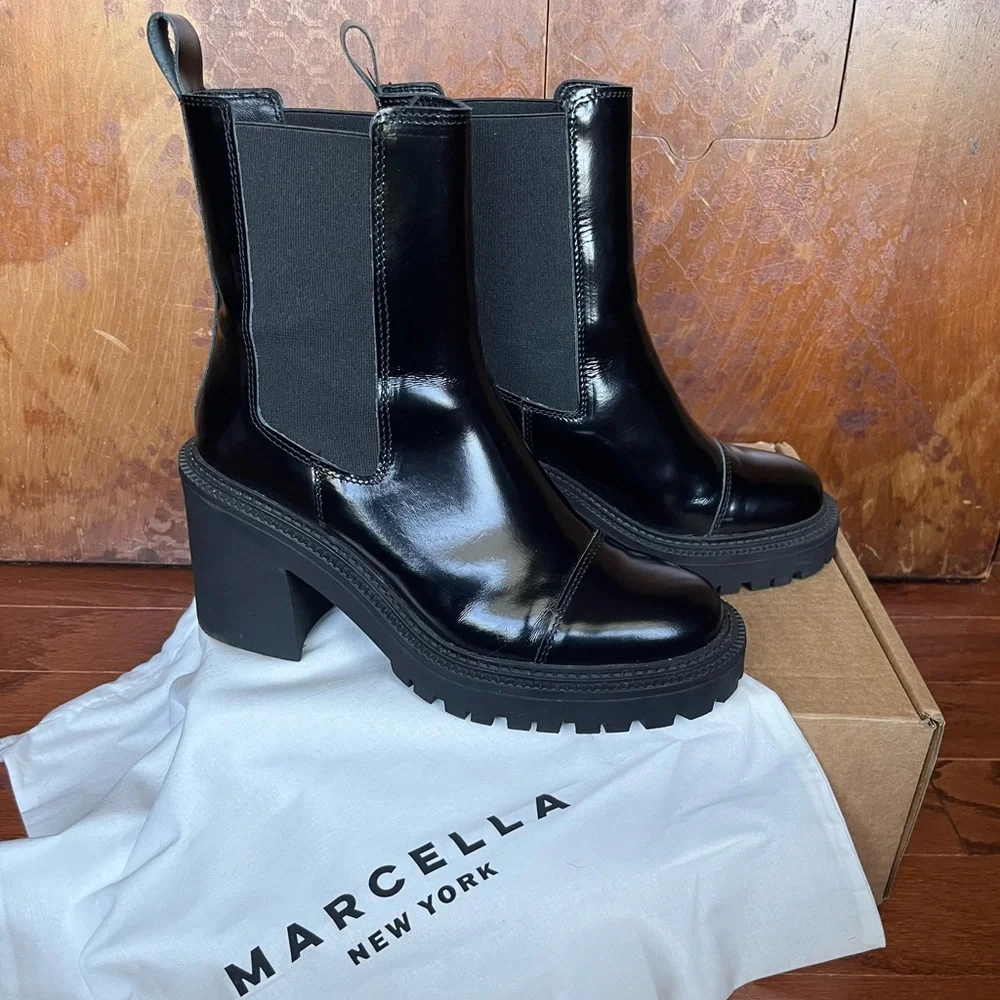 Marcella New York Nostrand Lug Sole Boots - Picture 1 of 11